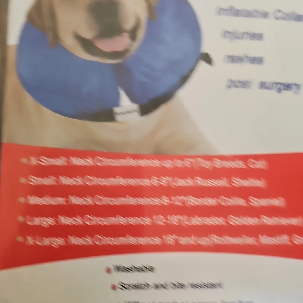 Not used Bencmate Blue Inflatable Pet Recovery Collar Size Medium